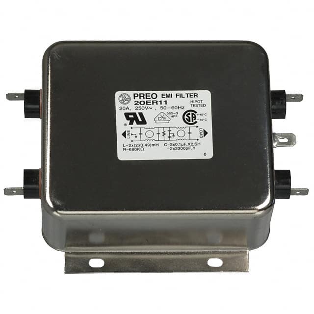 20ER11 LINE FILTER 250VAC 20A CHASS MNT