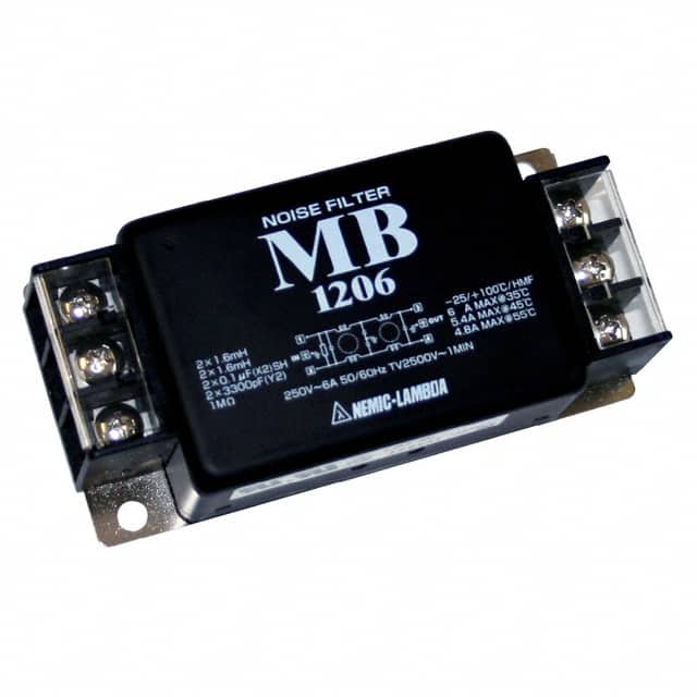 MB1206 LINE FILTER 250VDC/VAC 6A CHASS