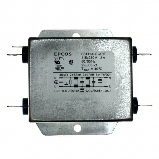B84113C0000A030 LINE FILTER 250VDC/VAC 3A CHASS