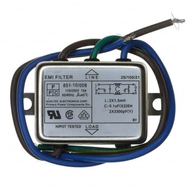 851-10/008 LINE FILTER 115/250VAC 10A CHASS