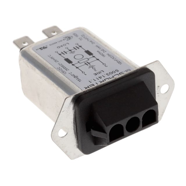 5003.1411.1 PWR ENT RCPT 125VDC 15A PANEL QC