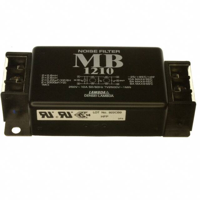 MB1210 LINE FILTER 250VDC/VAC 10A CHASS