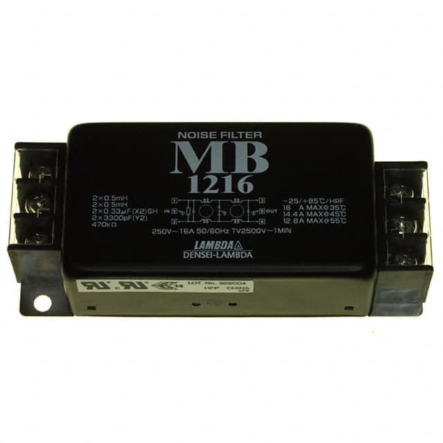 MB1216 LINE FILTER 250VDC/VAC 16A CHASS