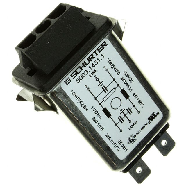 5003.1431.1 PWR ENT RCPT 125VDC 15A PANEL QC