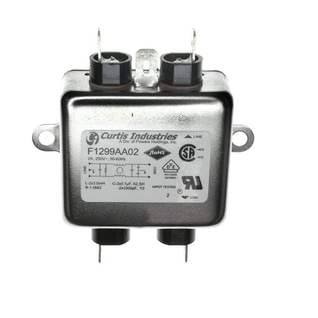 F1299AA02 LINE FILTER 250VAC 2A CHASS MNT