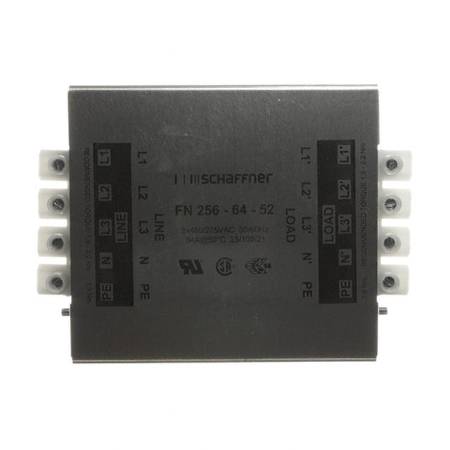 FN256-64-52 LINE FILTER 64A CHASSIS MOUNT