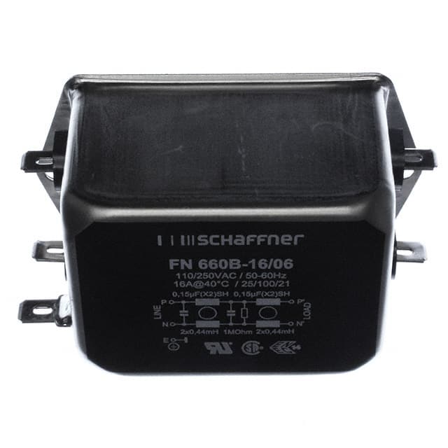 FN660B-16-06 LINE FILTER 250VAC 16A CHASS MNT