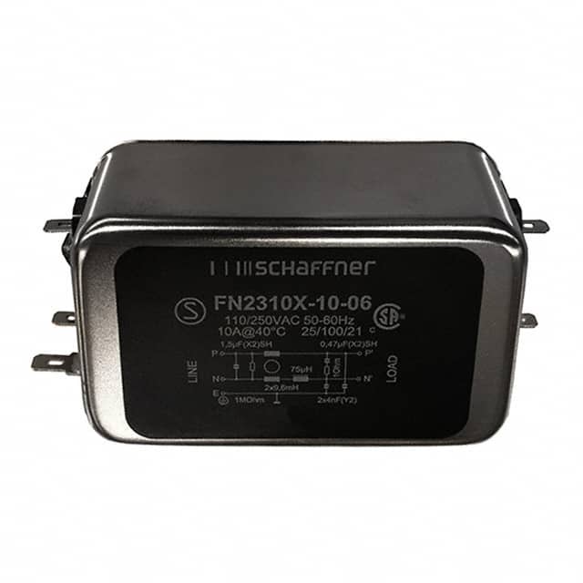 FN2310X-10-06 LINE FILTER 250VAC 10A CHASS MNT
