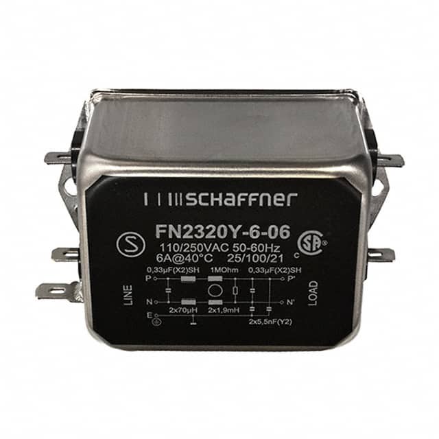 FN2320Y-6-06 LINE FILTER 250VAC 6A CHASS MNT