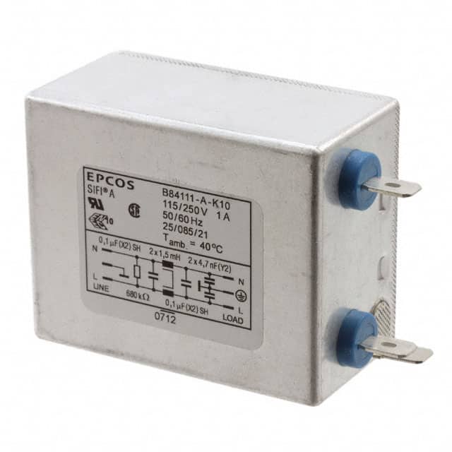 B84111A0000K010 LINE FILTER 250VDC/VAC 1A CHASS