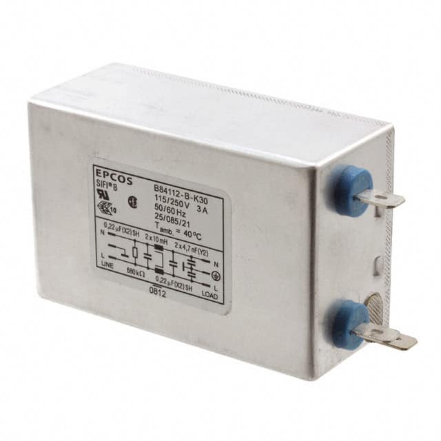 B84112B0000K030 LINE FILTER 250VDC/VAC 3A CHASS