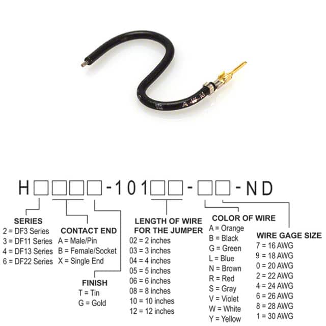 H2AXG-10112-B4 JUMPER-H1503TR/A2015B/X 12"