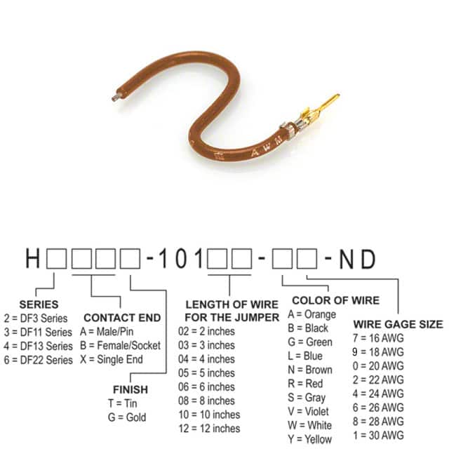 H2AXG-10102-N4 JUMPER-H1503TR/A2015N/X 2"