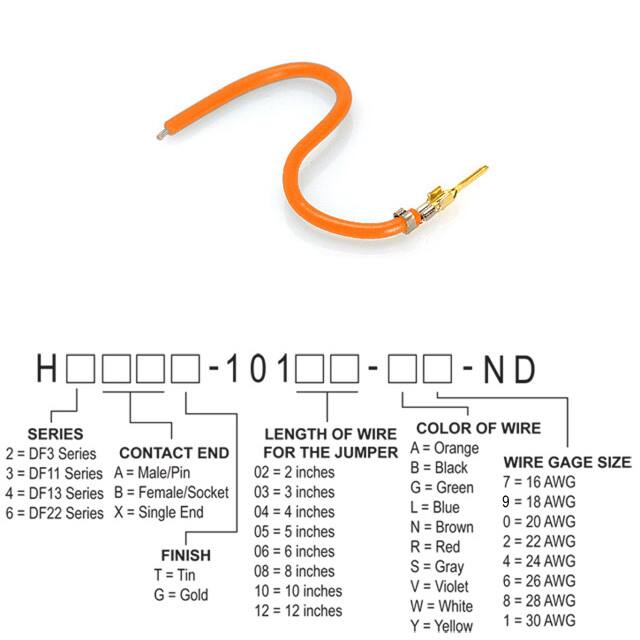 H2AXG-10103-A6 JUMPER-H1503TR/A3049A/X 3"