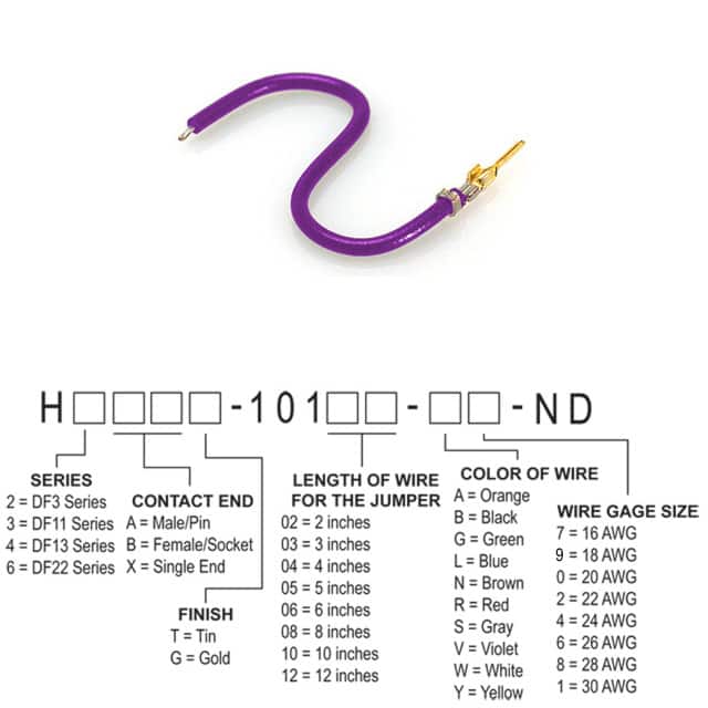 H2AXG-10108-V6 JUMPER-H1503TR/A3049V/X 8"