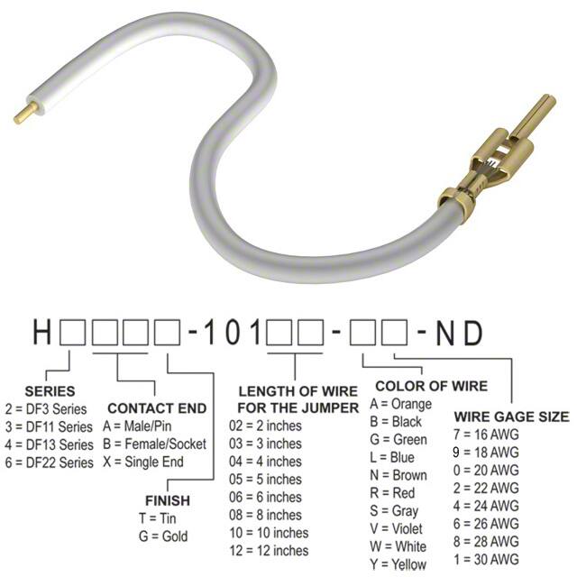 H2AXG-10108-W6 JUMPER-H1503TR/A3049W/X 8"