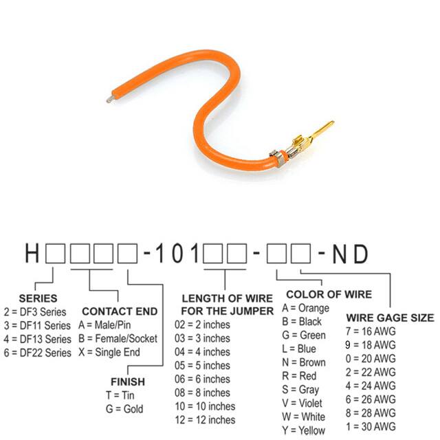 H2AXG-10104-A8 JUMPER-H1503TR/A3048A/X 4"