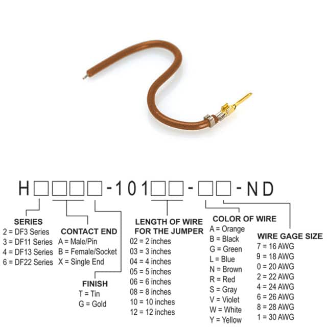 H2AXG-10104-N8 JUMPER-H1503TR/A3048N/X 4"