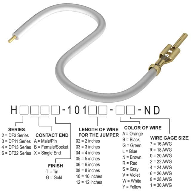 H2AXG-10110-W8 JUMPER-H1503TR/A3048W/X 10"
