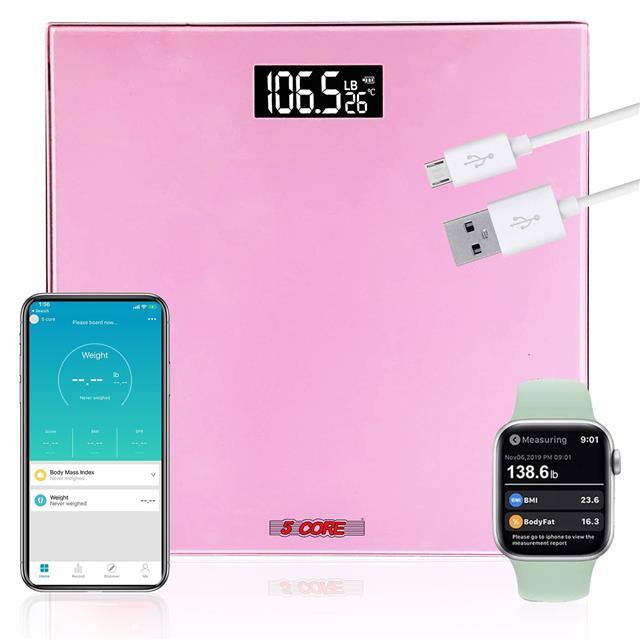 BS 02 R GLD Bluetooth Bathroom Weighing Sca