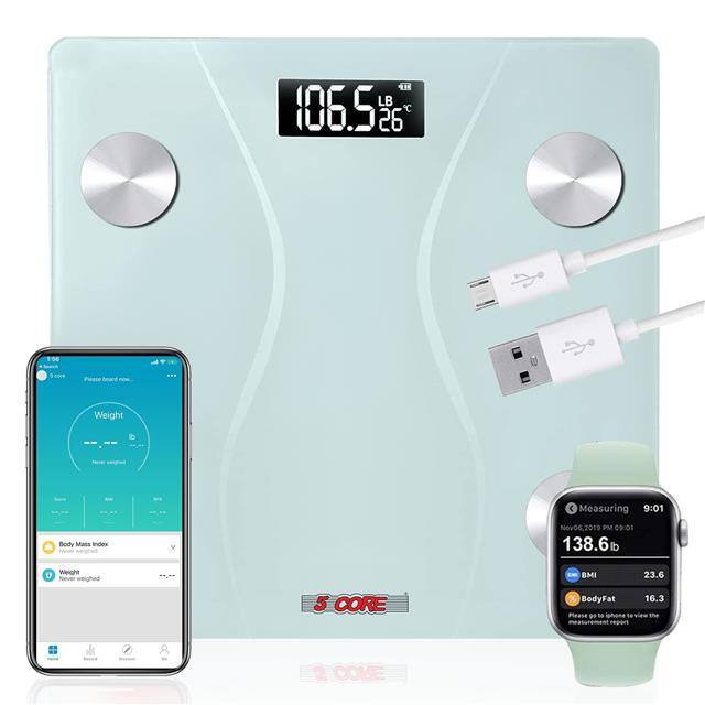 BS 01 R WH Bluetooth Bathroom Weighing Sca