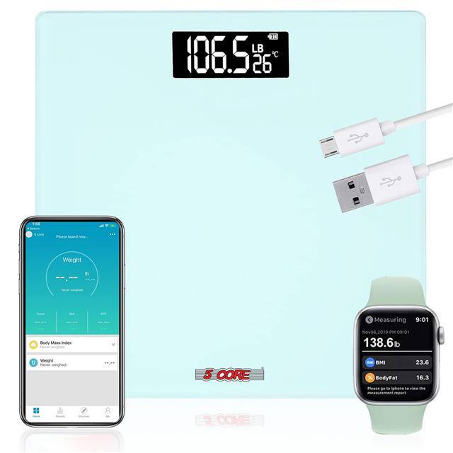 BS 02 R WH Bluetooth Bathroom Weighing Sca