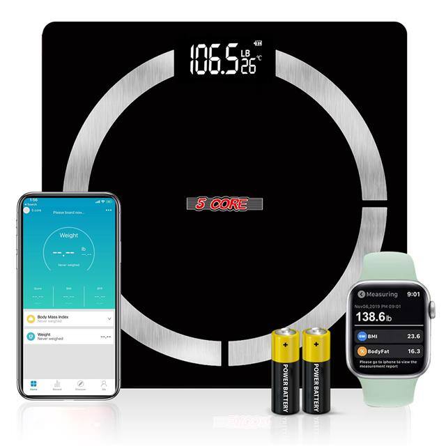 BBS 04 B BLK Digital Bathroom Scale Body Wei
