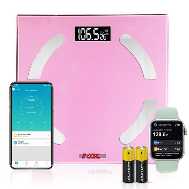 BBS 03 B PNK 2Pcs Bathroom Scale Body Weight