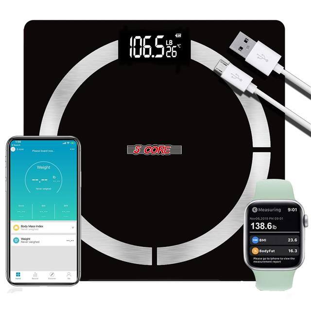 BBS 4 R BLK 4Pcs Digital Bathroom Scale for