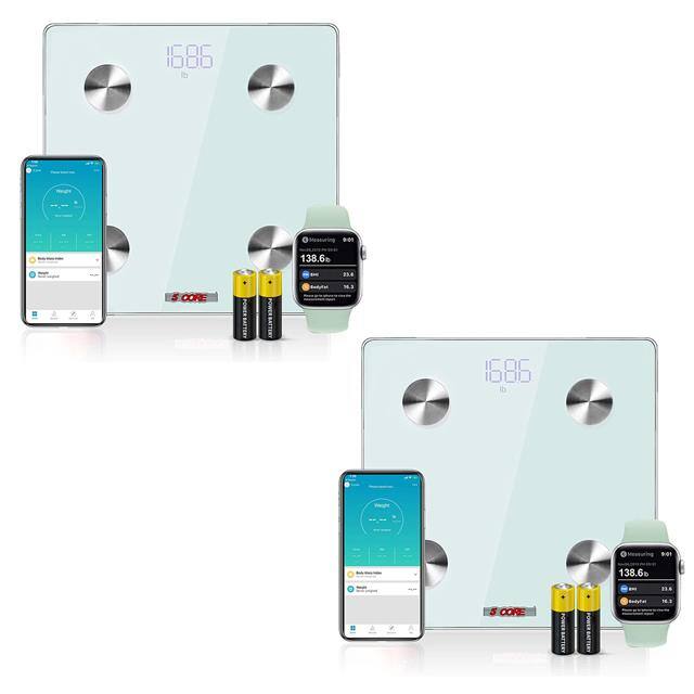 BBS DOT B WH 2PK Digital Bathroom Scale for Body
