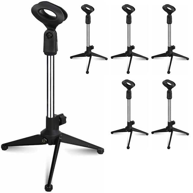 MS MINI TRI CH 6PK 2 Pcs Desktop Microphone Stand M