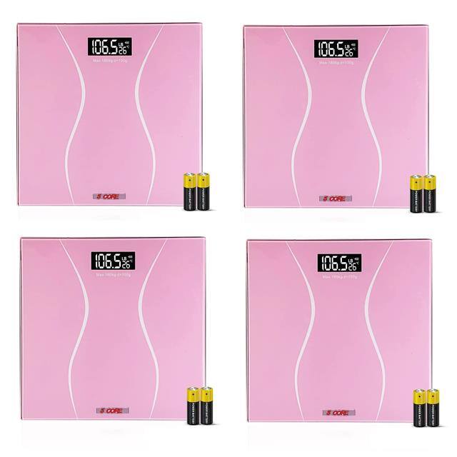 BS 01 B PNK 4Pcs 2 Pcs Digital Bathroom Scale 400