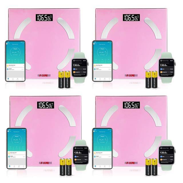 BBS 03 B PNK 4Pcs Digital Bathroom Scale for Body
