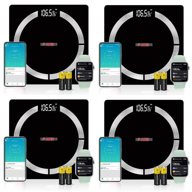BBS 04 B BLK 4Pcs Digital Bathroom Scale for Body