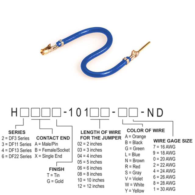 H3ABG-10106-L6 JUMPER-H1507TR/A3049L/H1505TR 6"