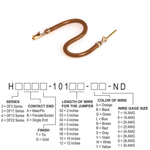 H3ABG-10106-N6 JUMPER-H1507TR/A3049N/H1505TR 6"