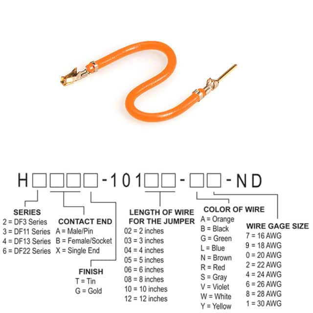 H3ABG-10106-A8 JUMPER-H1507TR/A3048A/H1505TR 6"