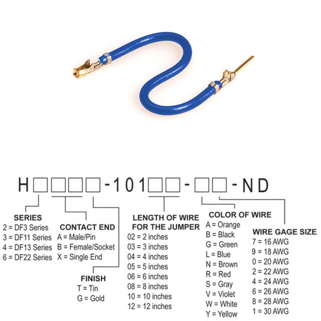 H3ABG-10106-L8 JUMPER-H1507TR/A3048L/H1505TR 6"