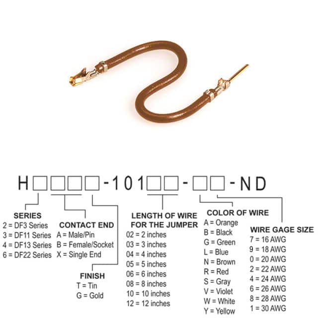 H3ABG-10106-N8 JUMPER-H1507TR/A3048N/H1505TR 6"