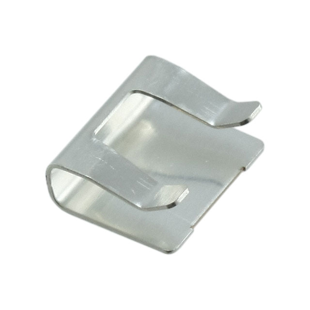 S8121-46R C-Type cable clip from Harwin Inc. with solder mount, 7.00mm length, 5.51mm width, 2.54mm height, phosphor bronze material, tin plated.