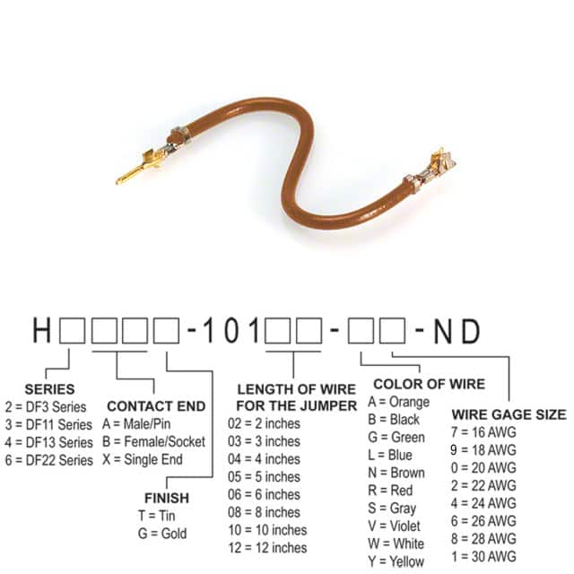 H2ABG-10106-N6 JUMPER-H1503TR/A3049N/H1501TR 6"