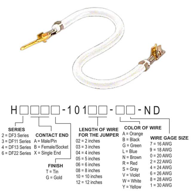 H2ABG-10106-W8 JUMPER-H1503TR/A3048W/H1501TR 6"