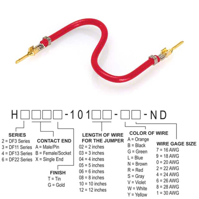 H2AAG-10106-R6 JUMPER-H1503TR/A3049R/H1503TR 6"