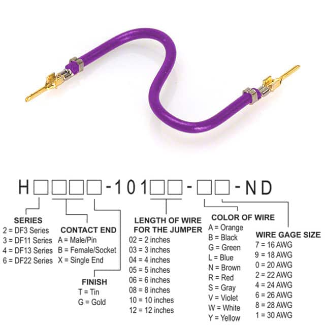 H2AAG-10106-V6 JUMPER-H1503TR/A3049V/H1503TR 6"