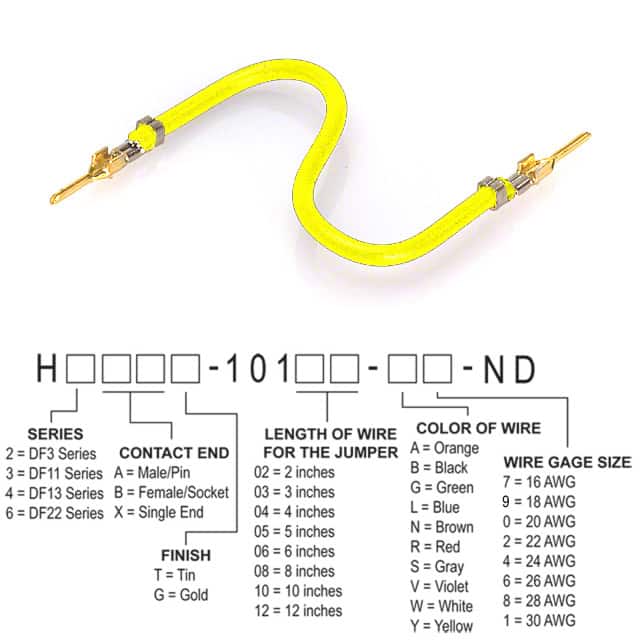 H2AAG-10106-Y6 JUMPER-H1503TR/A3049Y/H1503TR 6"