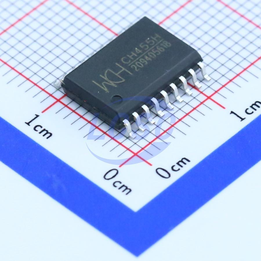 CH455H The WCH CH455H is a Display Driver IC designed for efficient display control. It comes in a standard SOP-18 package.