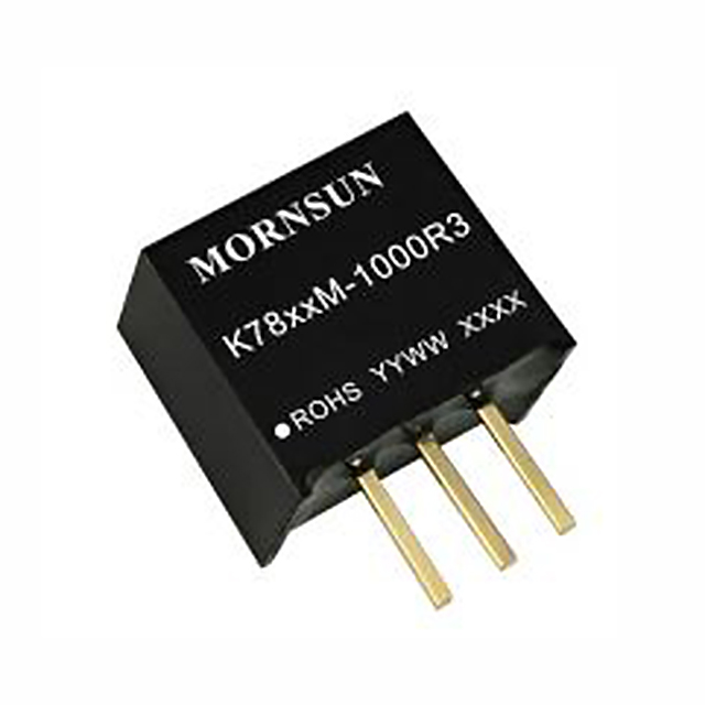 K7815-500R3 MORNSUN K7815-500R3 is a linear regulator replacement DC DC converter with 15V output at 500mA, 19-36V input range, and 95% efficiency.