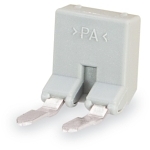 260-402 The Wago 260-402 is an insulated jumper designed for use with standard chassis mount terminal blocks. It features a 2-pole configuration and Polyamide (PA66) construction.