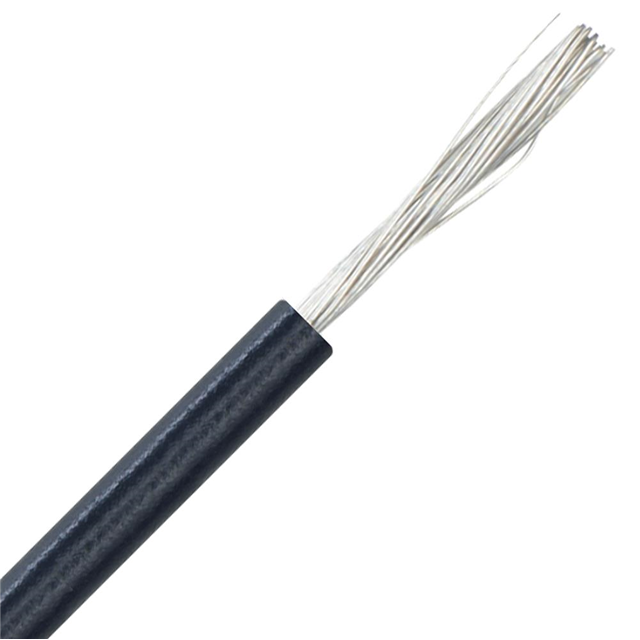 4160601 12 AWG black hook-up wire with tinned copper conductor, PVC insulation, rated 600V UL/CSA and 450/750V HAR, oil resistant.