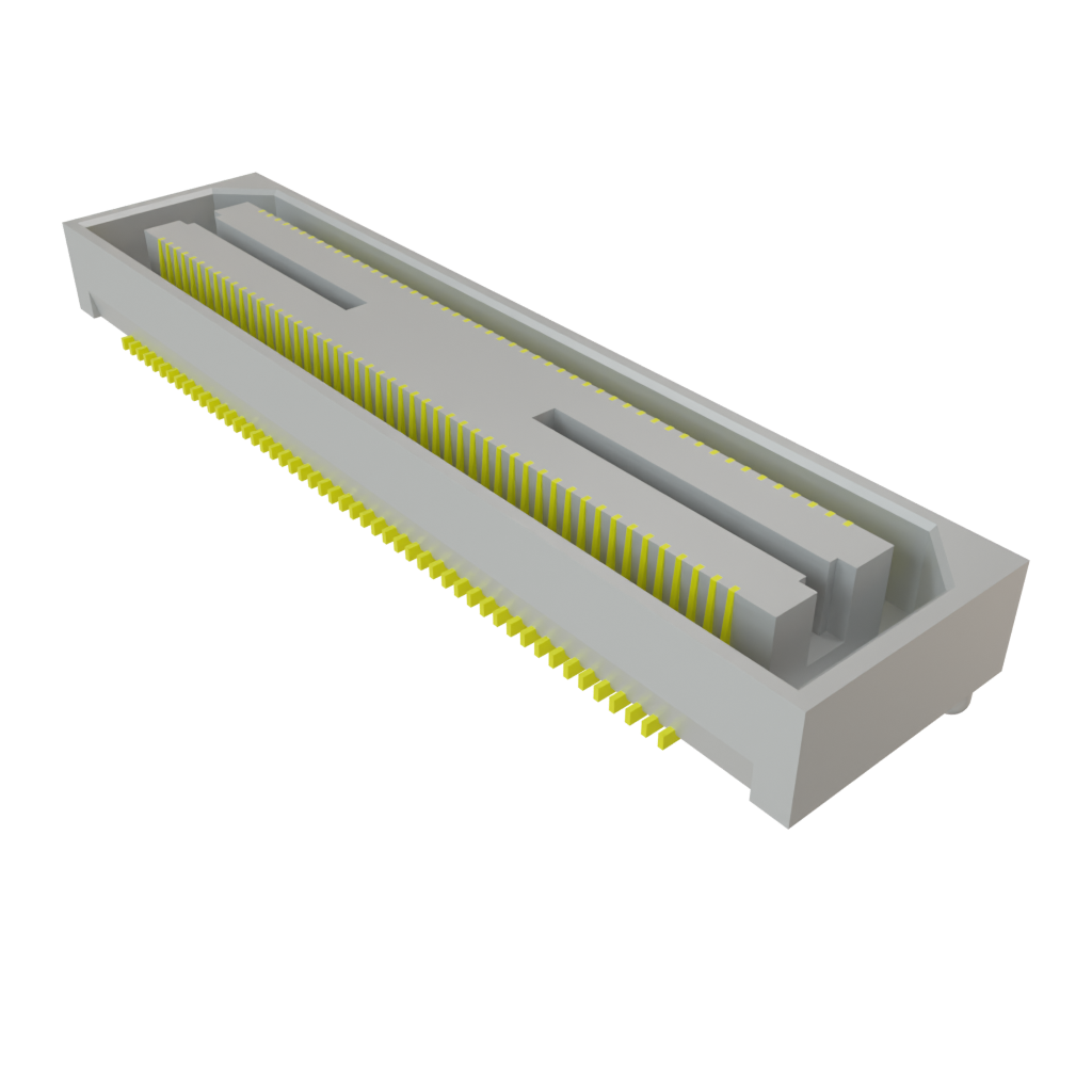 BSH-050-01-L-D-A The Samtec BSH-050-01-L-D-A is a 100-pin, 2-row mezzanine SMT receptacle connector with a 0.5mm pitch. It features 10µin gold/tin plating and a standard stack height of 5mm.